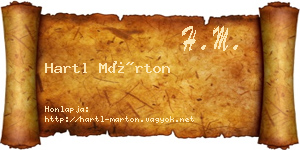 Hartl Márton névjegykártya