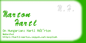 marton hartl business card